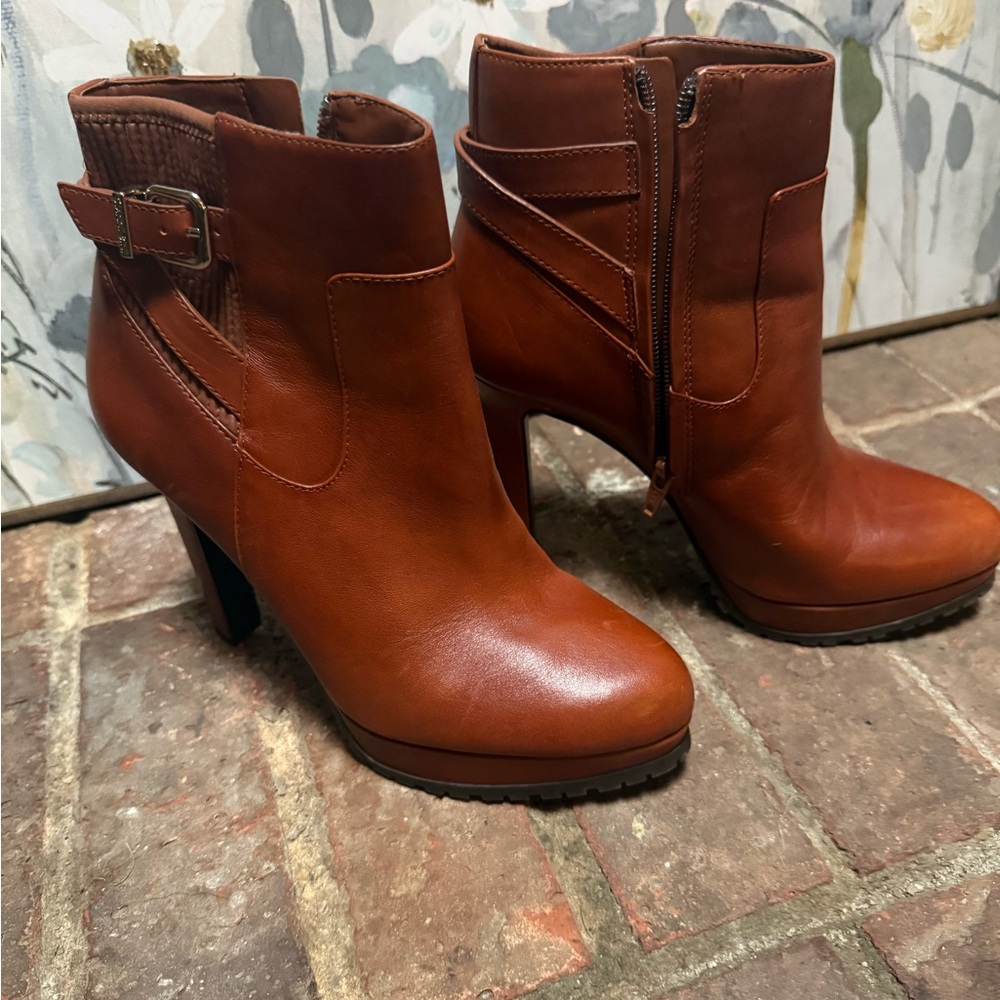 Gianni Bini Cognac Heeled Boots